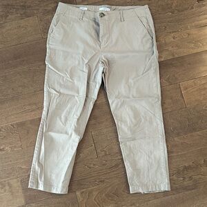 LOFT Women's Cropped Tan Pants